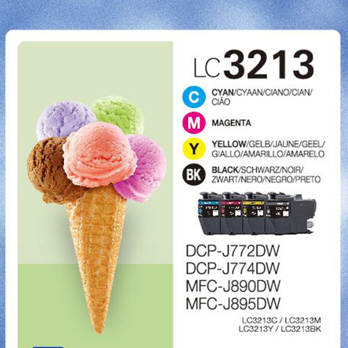 Brother LC-3213VAL ink cartridge 4 pc(s) Original High (XL) Yield Black, Cyan, Magenta, Yellow Brother LC-3213VAL ink cartridge 4 pc(s) Original High (XL) Yield Black, Cyan, Magenta, Yellow